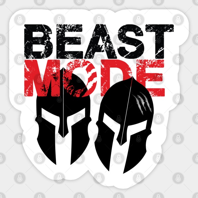 Beast Mode Spartan Sticker by Boss creative